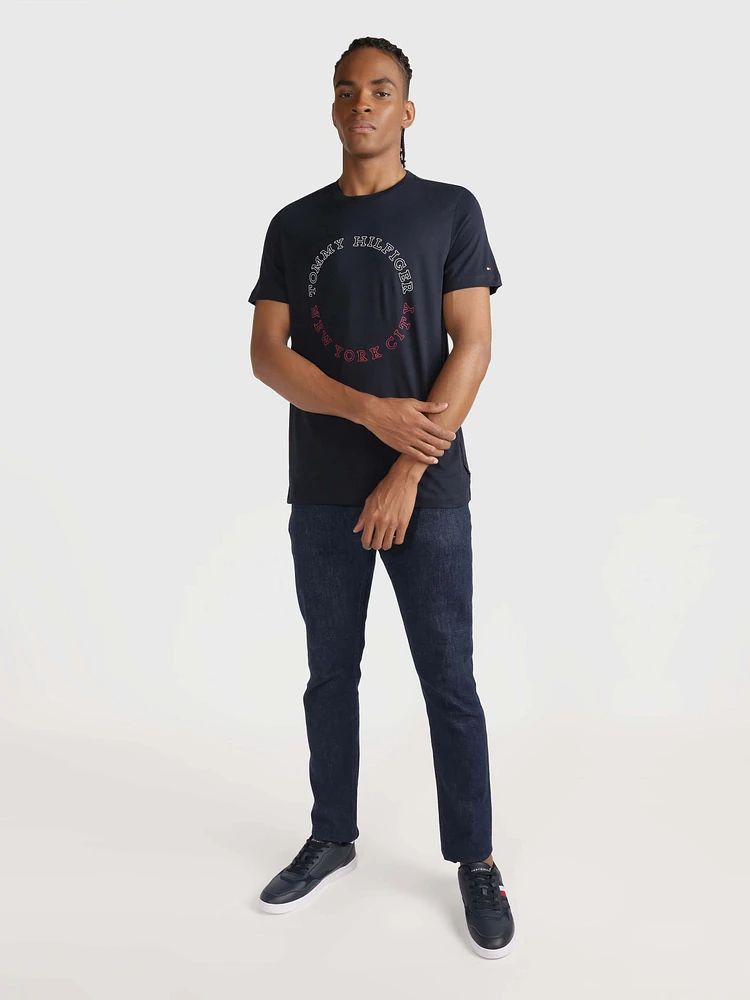 Playera de corte slim con monotipo hombre Tommy Hilfiger