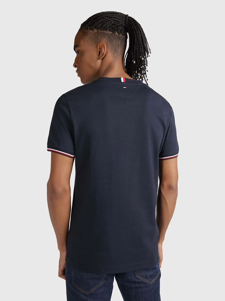 Playera ribeteada de corte slim hombre Tommy Hilfiger