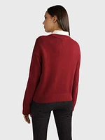 Suéter tejido con logo de mujer Tommy Hilfiger