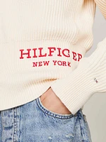 Suéter con logo del monotipo Hilfiger de mujer Tommy