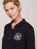 Polo de corte regular con escudo bordado mujer Tommy Hilfiger