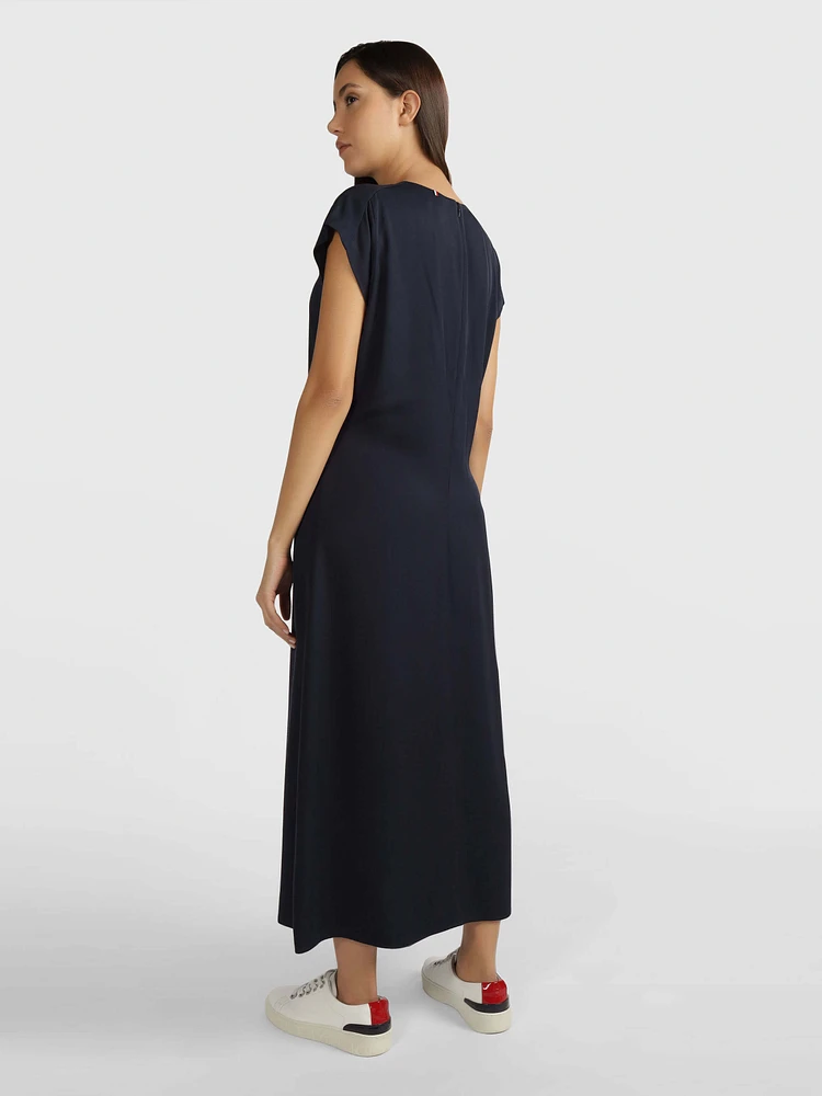 Vestido de sarga amplio con corte evasé mujer Tommy Hilfiger