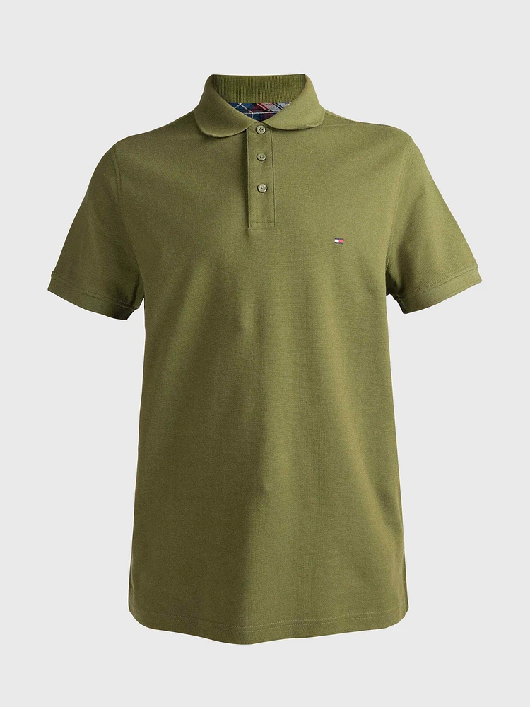 Polo regular con detalle de cuadros hombre Tommy Hilfiger