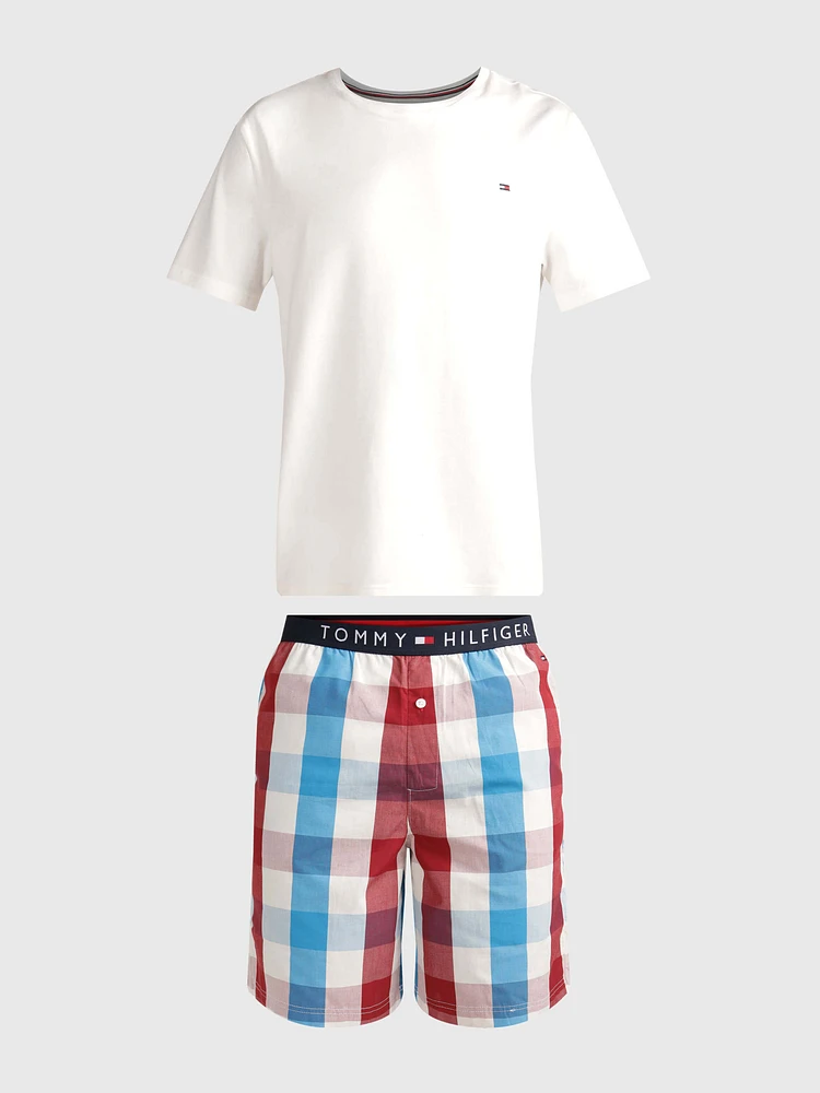 Pijama de algodón orgánico con Playera manga corta hombre Tommy Hilfiger