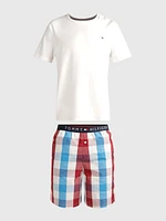 Pijama de algodón orgánico con Playera manga corta hombre Tommy Hilfiger