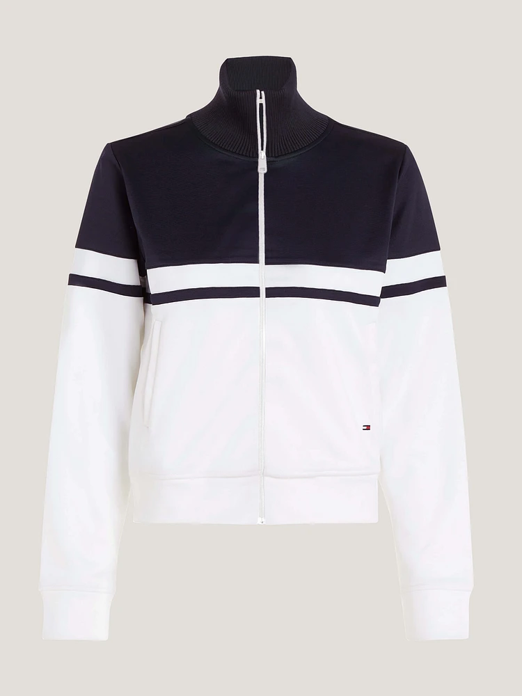 Chamarra deportiva color block con cremallera de mujer Tommy Hilfiger