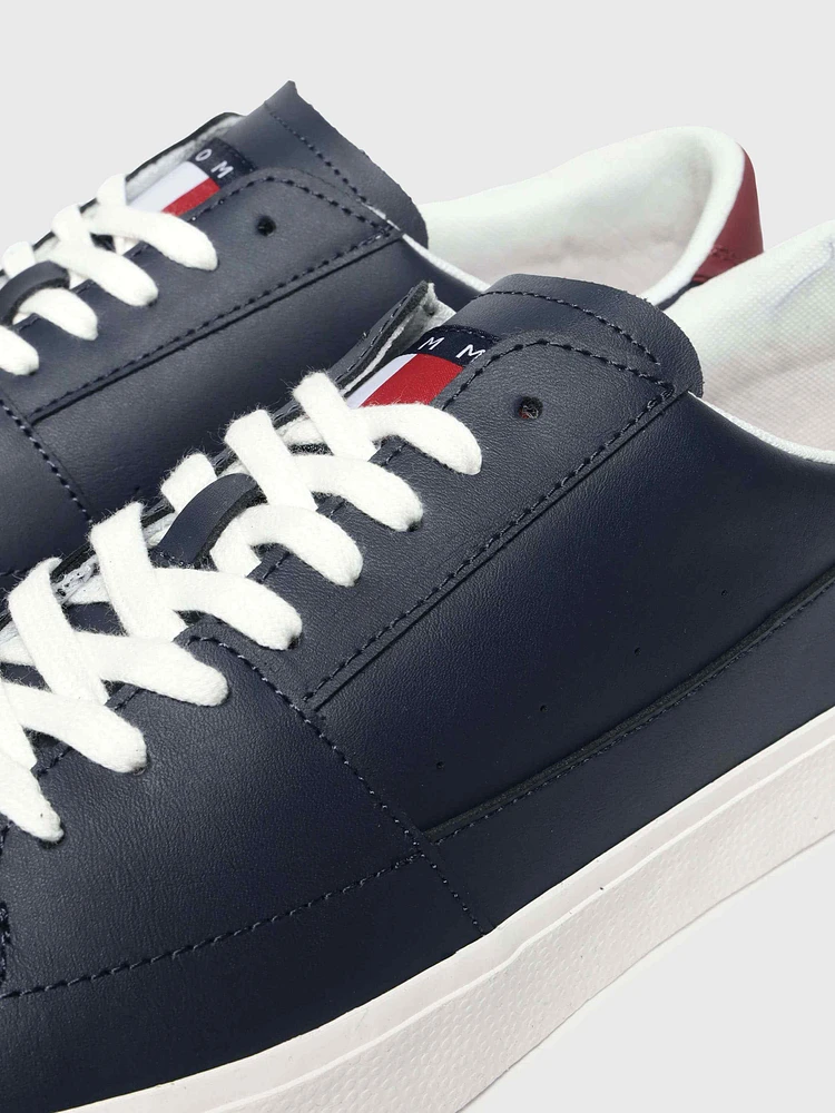 Tenis de piel con cordones hombre Tommy Jeans