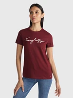 Playera con firma estampada de mujer Tommy Hilfiger