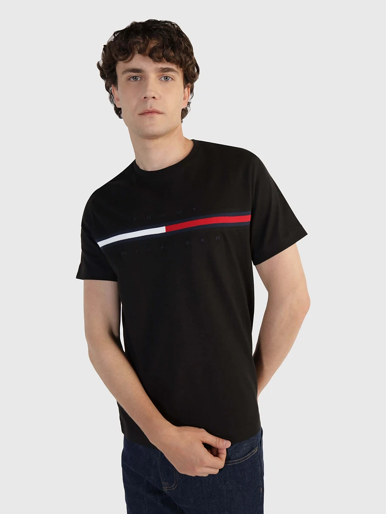 Playera corte regular con logo de hombre Tommy Hilfiger