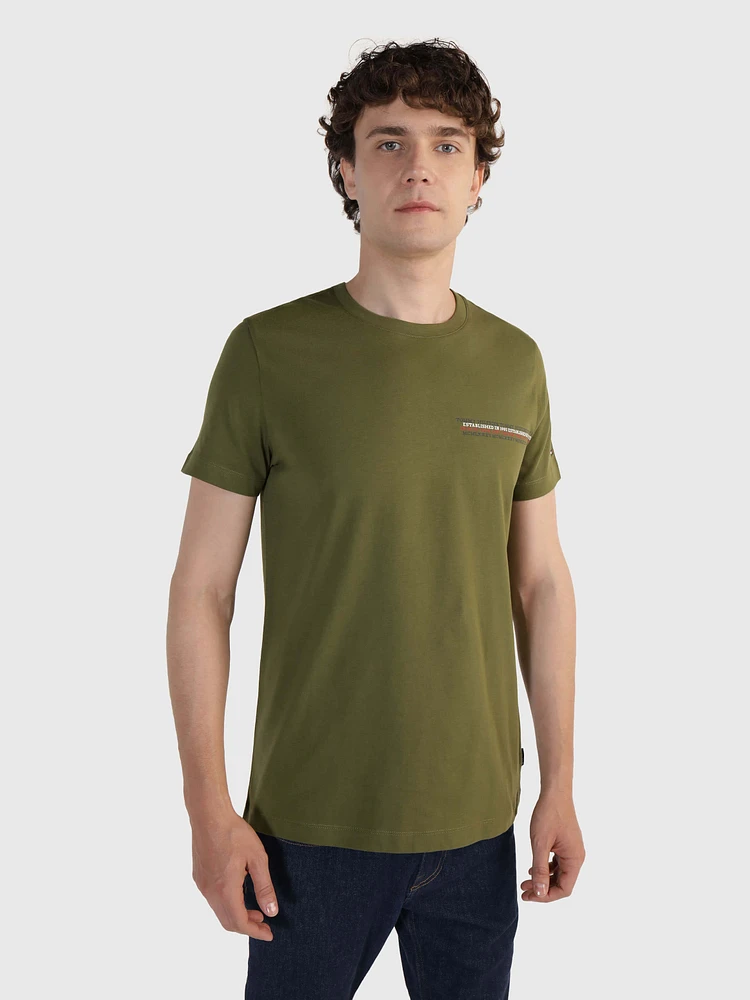 Playera con texto estampado de hombre Tommy Hilfiger