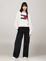 Suéter holgado de corte cropped con parche mujer Tommy Jeans