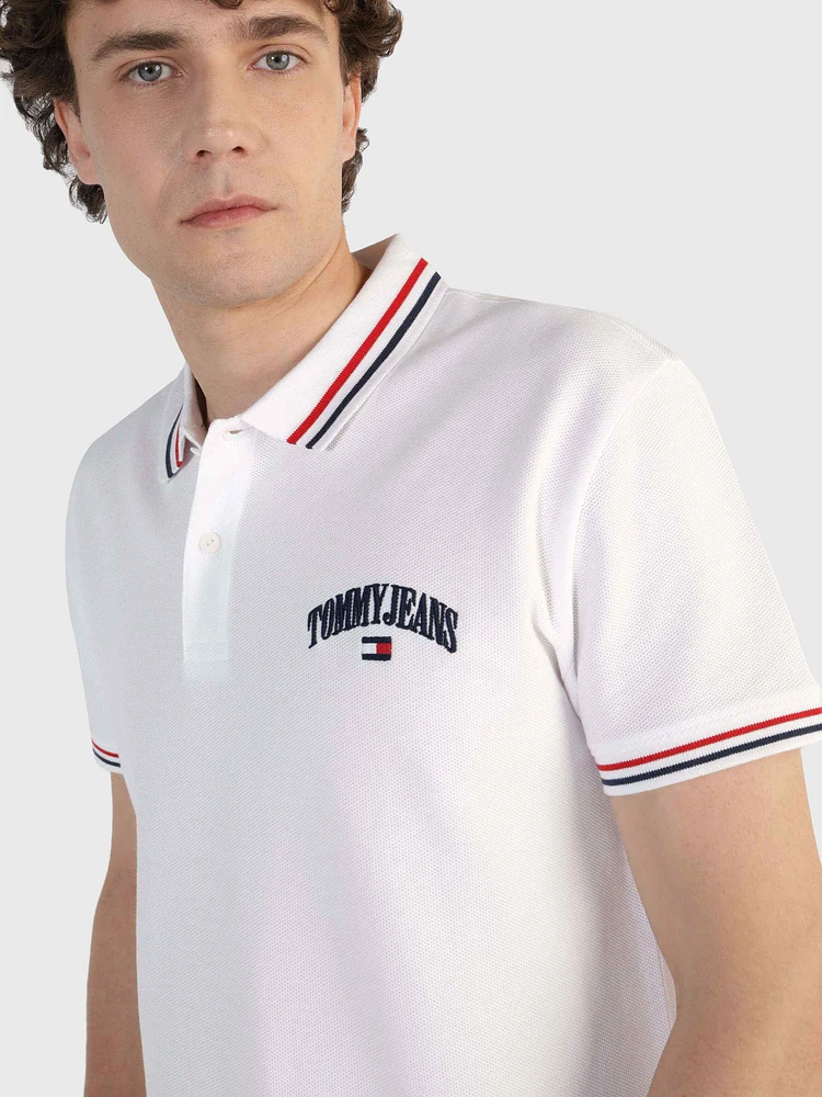 Polo con franjas contrastantes de hombre Tommy Jeans