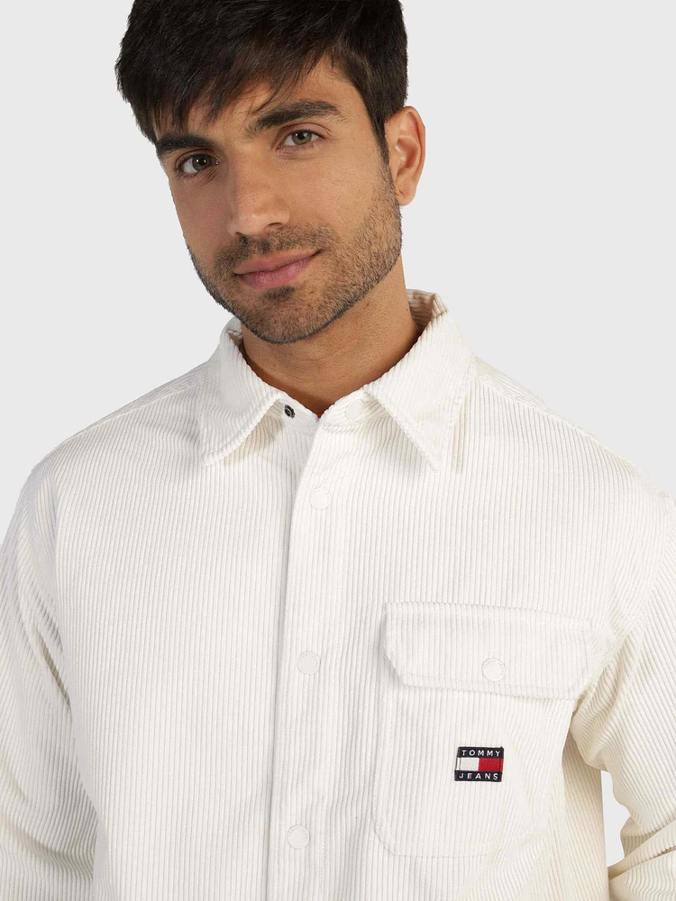 Sobrecamisa con acabado acanalado de hombre Tommy Jeans