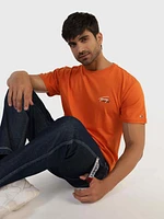 Playera con firma estampada de hombre