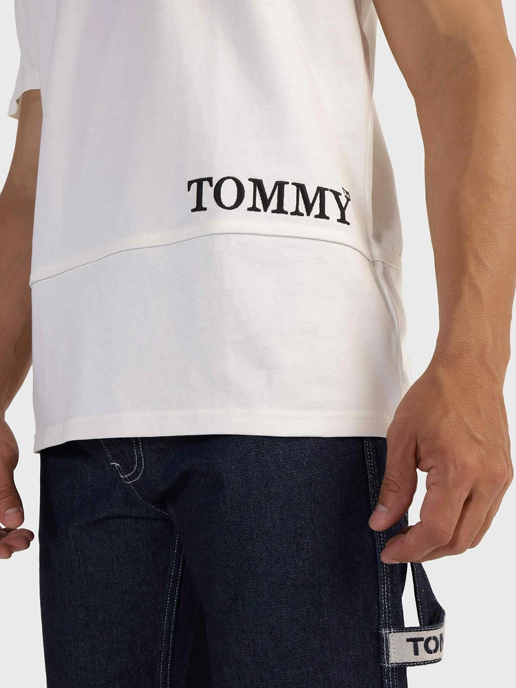 Playera con logo en bajo de hombre Tommy Jeans