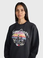 Sudadera con estampado de ciudad mujer Tommy Jeans