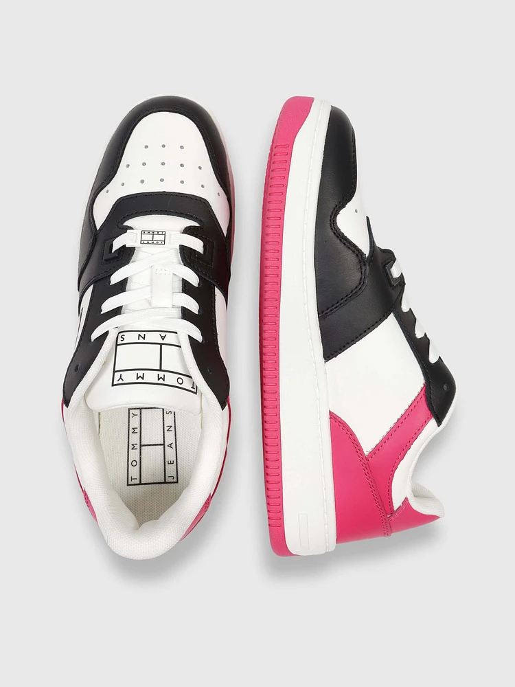 Tenis retro de piel con suela cupsole mujer Tommy Jeans