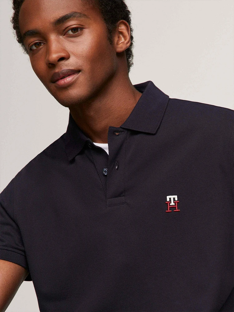 Polo de corte regular con monograma TH hombre Tommy Hilfiger