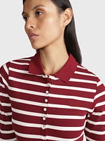 Polo con monograma bordado de mujer Tommy Hilfiger