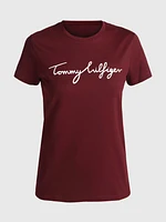 Playera con firma estampada de mujer Tommy Hilfiger