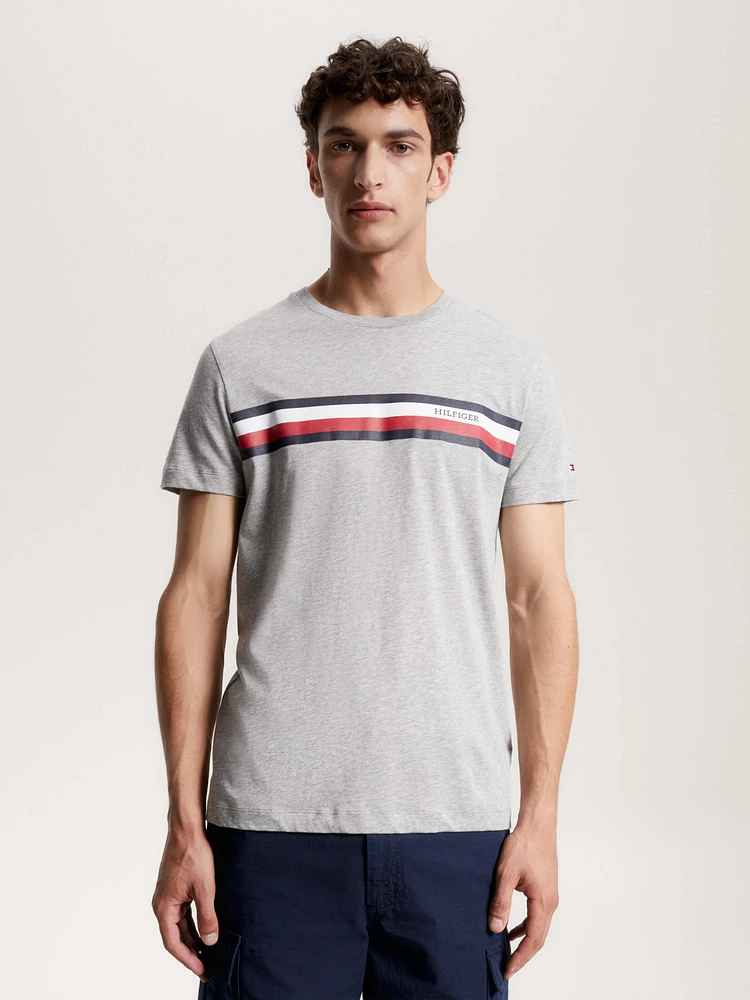 Playera de corte slim con monotipo Hilfiger hombre Tommy