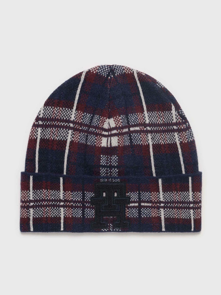 Gorro con estampado a cuadros de hombre Tommy Hilfiger