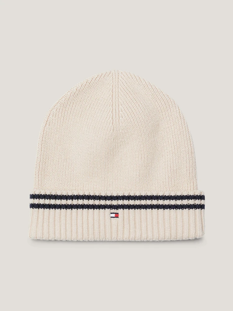 Gorro con rayas y logo bordado de hombre Tommy Hilfiger