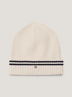 Gorro con rayas y logo bordado de hombre Tommy Hilfiger