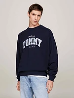 Sudadera universitaria cropped de corte holgado hombre Tommy Jeans