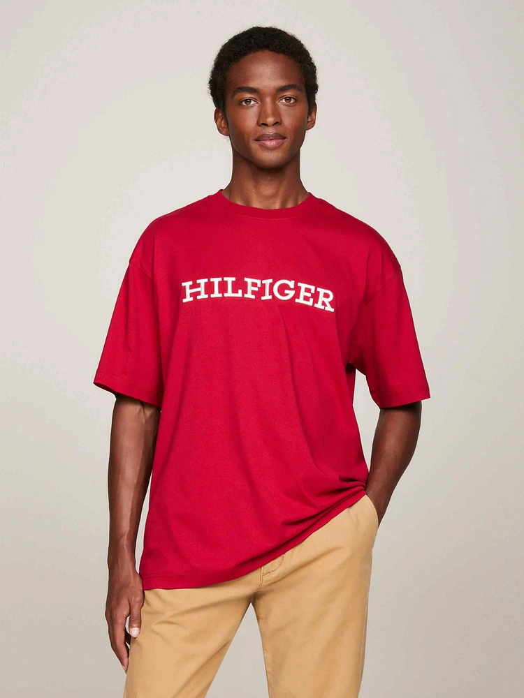 Camiseta con monotipo Hilfiger de hombre Tommy