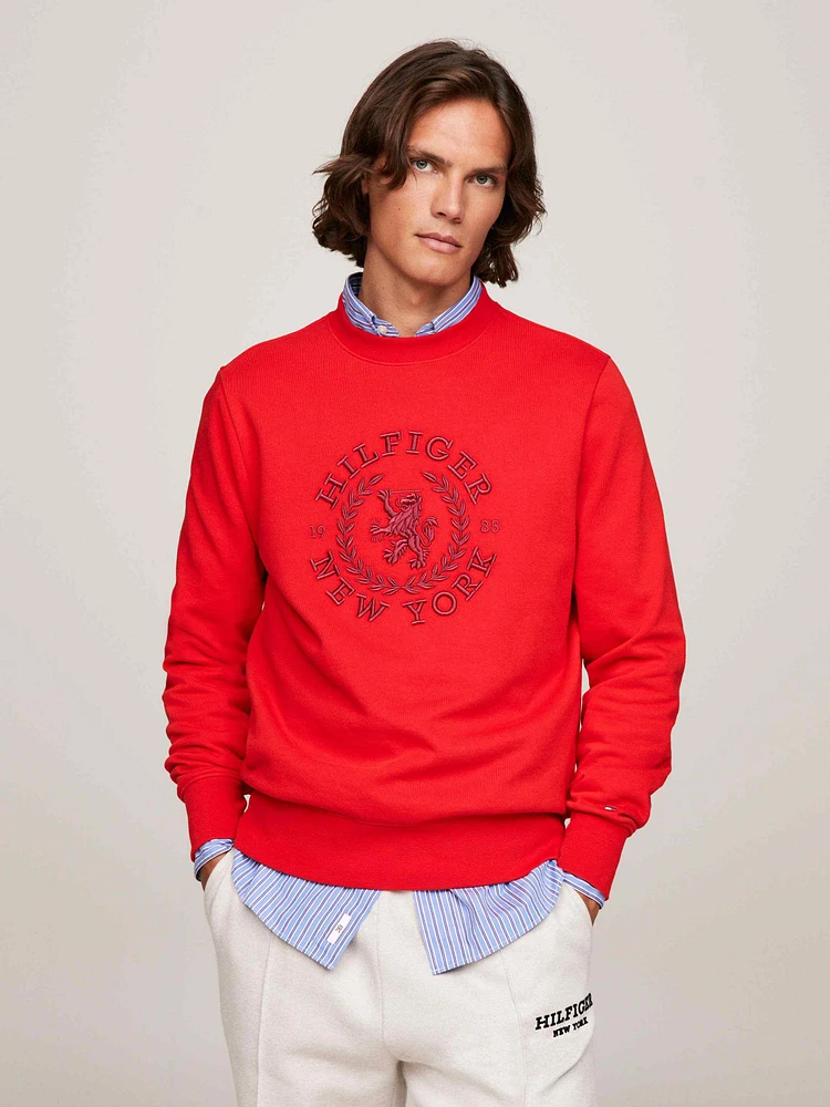 Sudadera con logo y escudo grandes de hombre Tommy Hilfiger