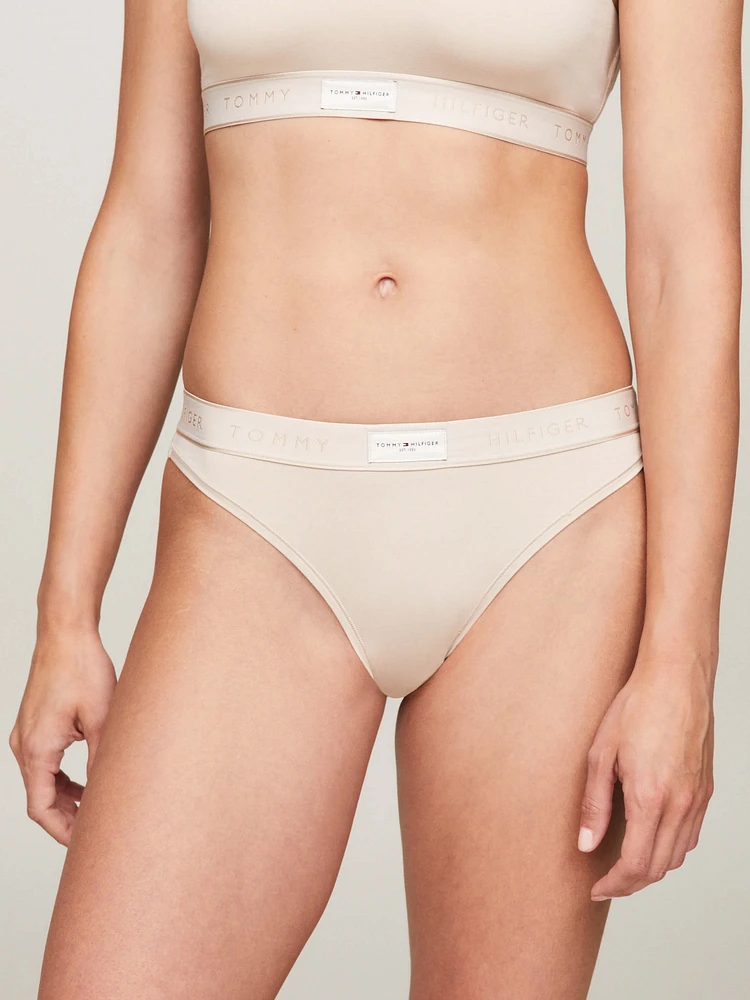 Tanga TH Established con inscripción tonal de mujer Tommy Hilfiger