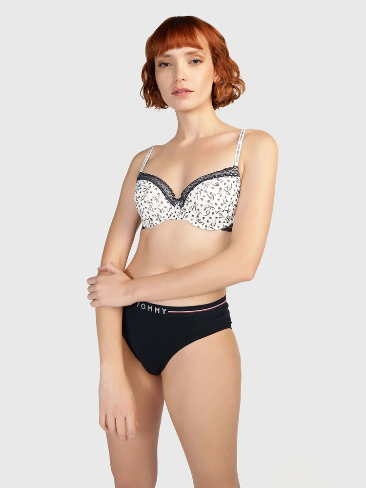 Brassiere Demi con números de mujer Tommy Hilfiger