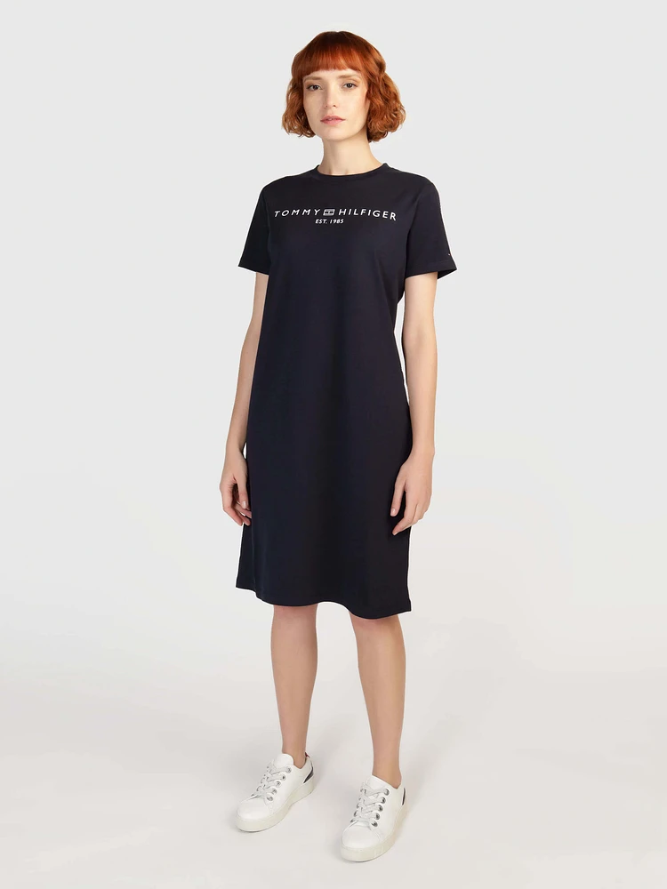 Vestido con logo estampado de mujer Tommy Hilfiger