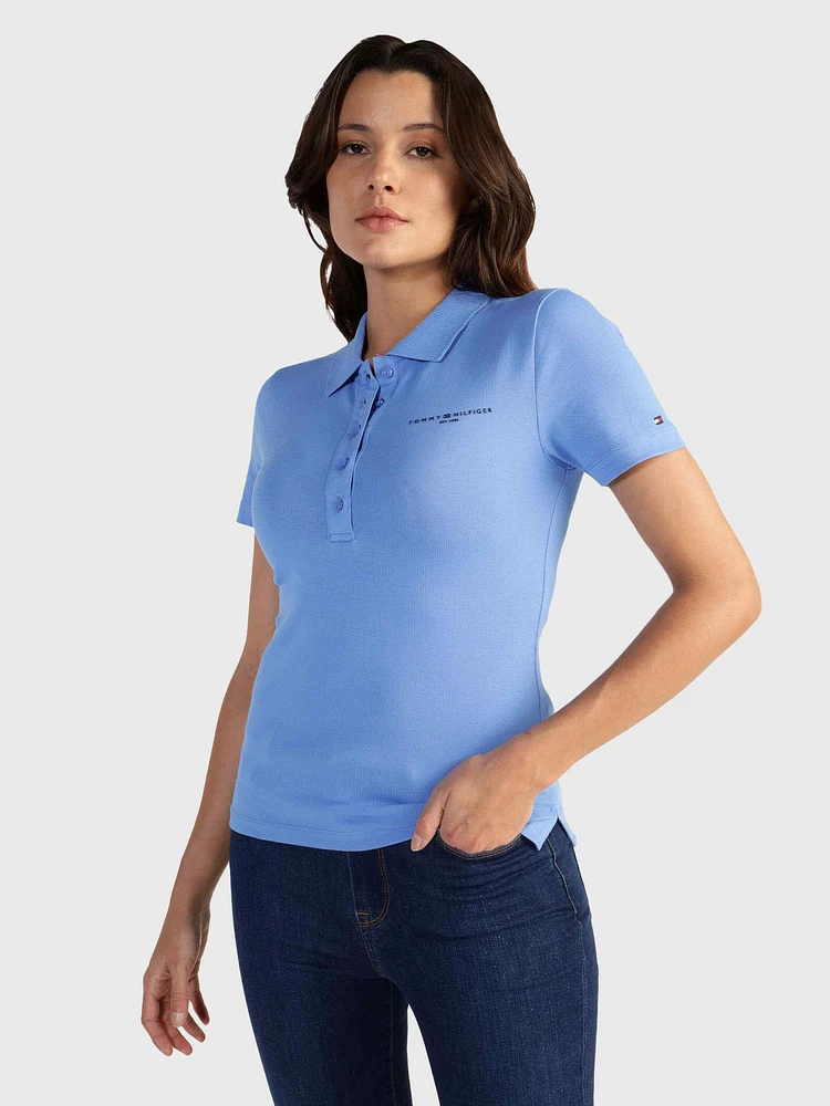 Polo con logo estampado de mujer Tommy Hilfiger