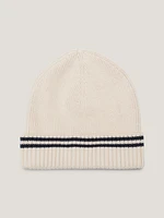 Gorro con rayas y logo bordado de hombre Tommy Hilfiger