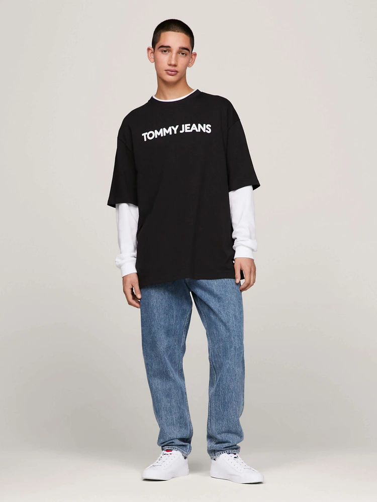 Playera oversize con logo de hombre Tommy Jeans