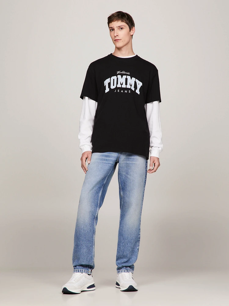 Playera universitaria con logo de hombre Tommy Jeans