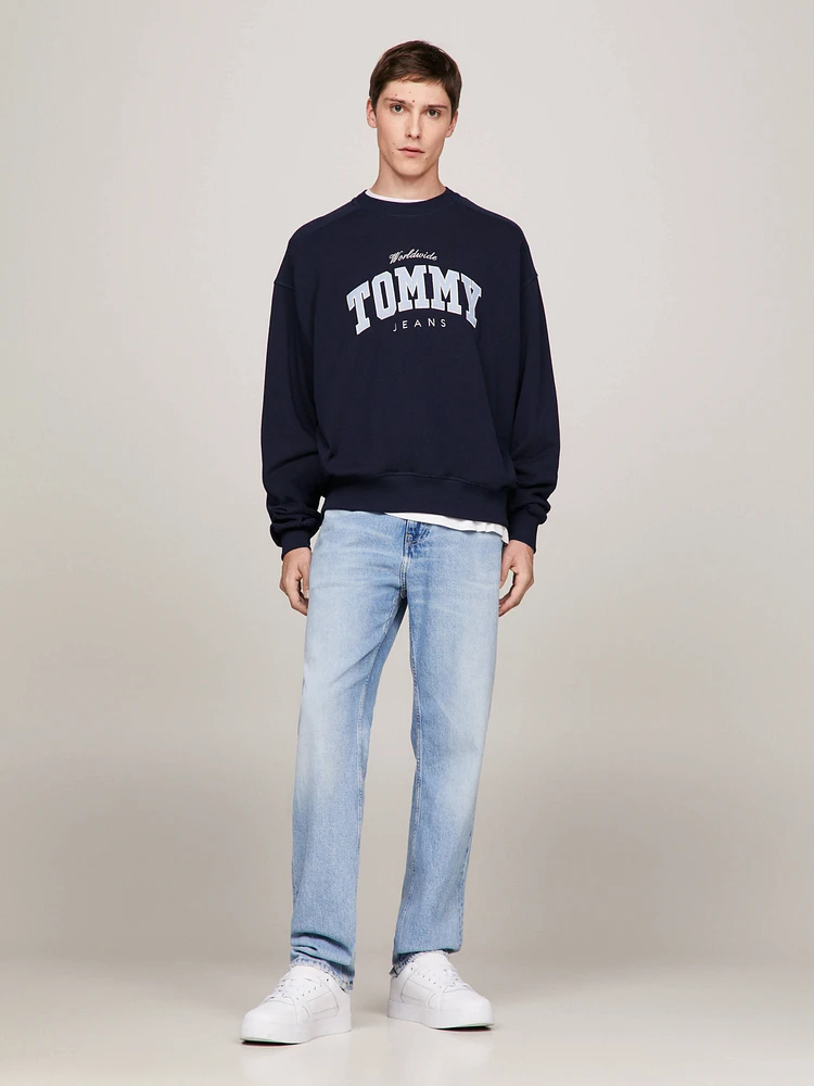 Sudadera universitaria cropped de corte holgado hombre Tommy Jeans