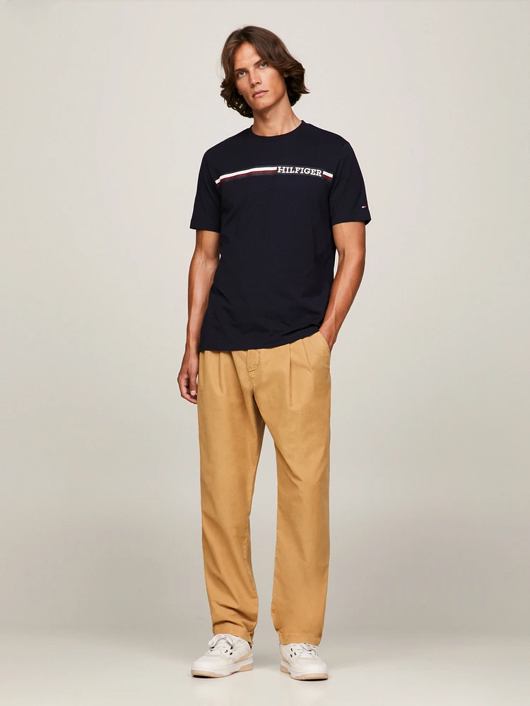 Playera de punto con monotipo Hilfiger hombre Tommy