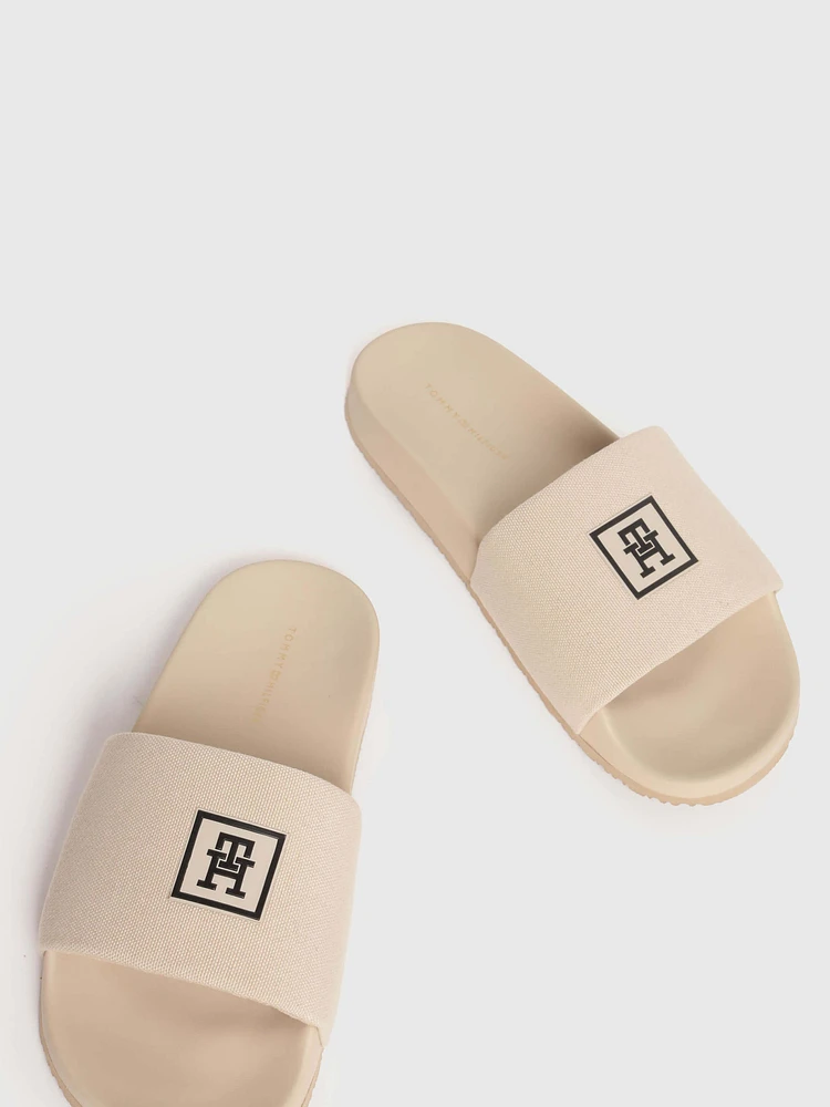 Sandalias con Monograma en relieve de mujer Tommy Hilfiger