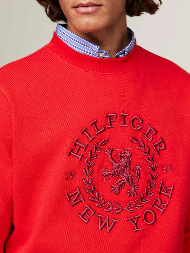 Sudadera con logo y escudo grandes de hombre Tommy Hilfiger