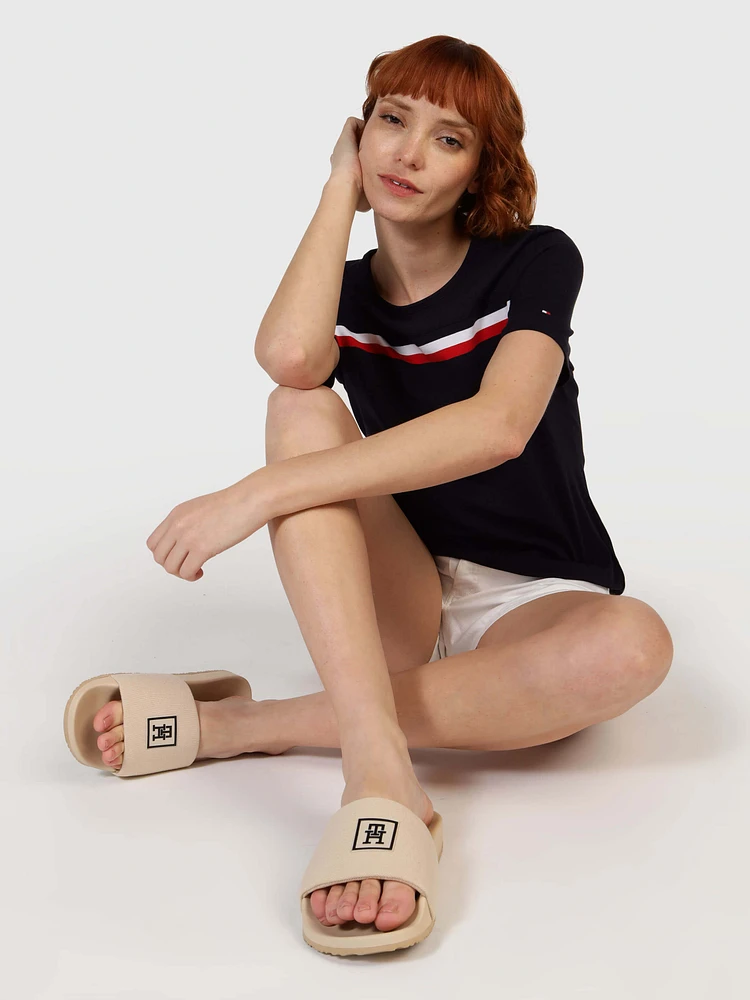 Sandalias con Monograma en relieve de mujer Tommy Hilfiger