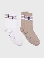 Paquete de calcetas con monograma bordado de mujer Tommy Hilfiger