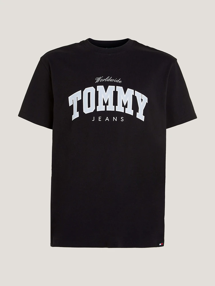 Playera universitaria con logo de hombre Tommy Jeans