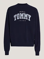 Sudadera universitaria cropped de corte holgado hombre Tommy Jeans