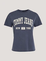 Playera de punto con logo universitario mujer Tommy Jeans