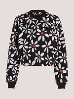 Sudadera amplia con estampado de flores mujer Tommy Jeans