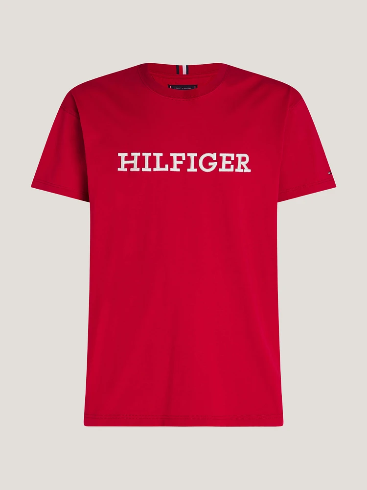 Camiseta con monotipo Hilfiger de hombre Tommy