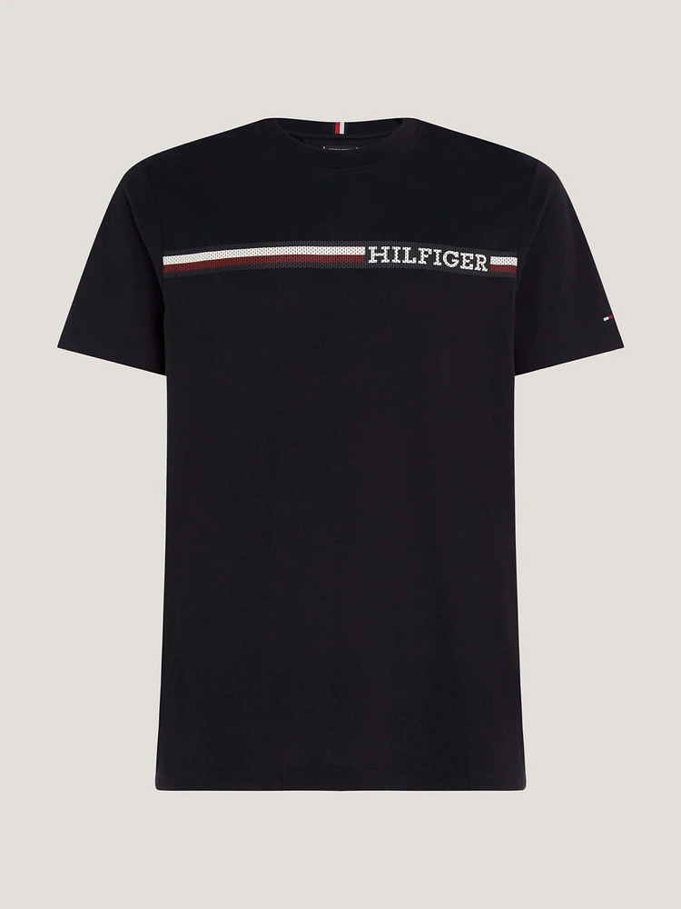 Playera de punto con monotipo Hilfiger hombre Tommy